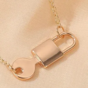 3/$30 💛 Lock and Key Necklace Gold thumbnail 4