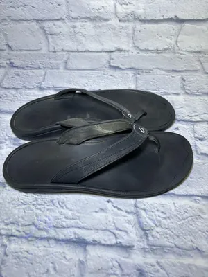 OluKai Ohana Sandals Womens Size 11 Black Flip Flops Thong Comfort Summer thumbnail 5