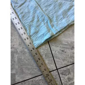 Halara Womens Wide Leg Pants Light Blue Elastic Waist Linen Feel Trousers S thumbnail 5