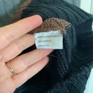 EUC | Poof Excellence women’s neutral colored striped acrylic sweater‎ — medium thumbnail 5