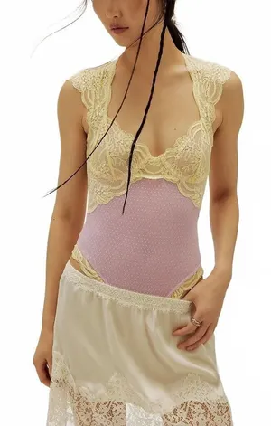 Free People Midweek Dance Bodysuit NWT Corsage Combo XL thumbnail 1