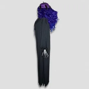 California Costume Spider Skeleton Hat Gloves Purple Black M/L thumbnail 4