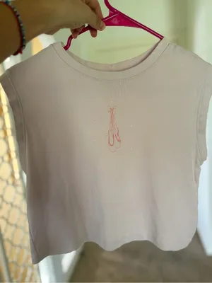 Electric Pink Pink Sleeveless Tee dancer print thumbnail 4