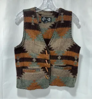 At Last & Co. Vintage Wool/Cotton Blend Vest thumbnail 1