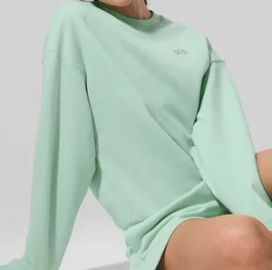 Alo Yoga Accolade Crew Neck Pullover Spearmint S thumbnail 1