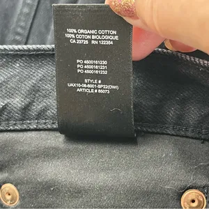 Aritzia Denim Forum The BF High Rise Loose 28L SZ 26 Black Denim Jean Button Fly thumbnail 12