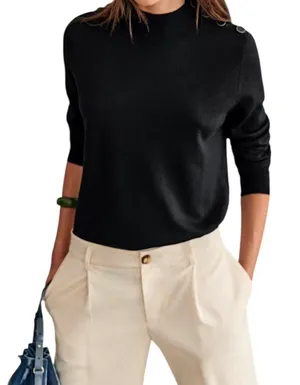 Sezane Jacob Jumper Black 100% Merino Wool Size XS Winter Sweater Italy Sézane thumbnail 1