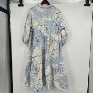 Maeve by Anthropologie The Bettina Tiered Shirt Dress blue multi plus size 2X thumbnail 6