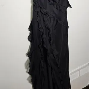 Abercrombie & Fitch Draped Ruffle Maxi Dress /Black / Size XS - 159-299-0020-900 thumbnail 5