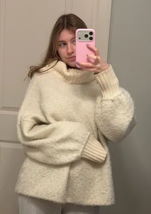Free People Milo Sweater Turtleneck Oversized Pullover thumbnail 1
