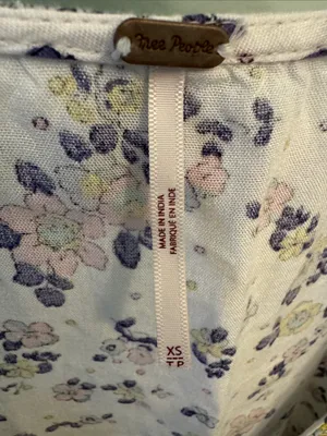 Free People Pastel Floral Ruffle Crop Top thumbnail 2