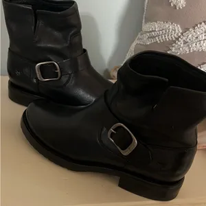 Women FRYE Black Leather Boots thumbnail 7