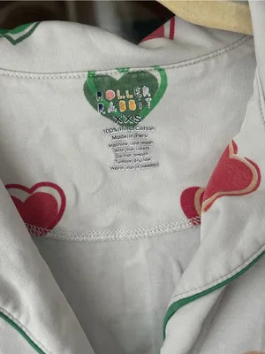 Roller Rabbit pajamas set big holiday hearts christmas shorts sleeve polo shirt thumbnail 3