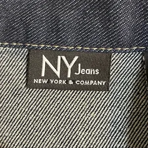 New York & Company Jean Jacket Blue Size XL thumbnail 9
