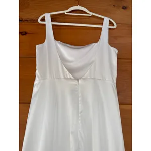 NWOT Lulus Luxe Loveliness White Satin Backless Mermaid Maxi Dress Bridal Gown S thumbnail 4