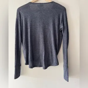 Abercrombie & Fitch Blue Wrap‎ Lightweight Sweater Top thumbnail 2