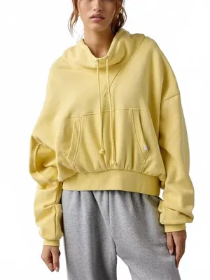 UO Out From Under Hear Me Out Drawstring Mockneck Pullover Urban Outfitters Sm thumbnail 1
