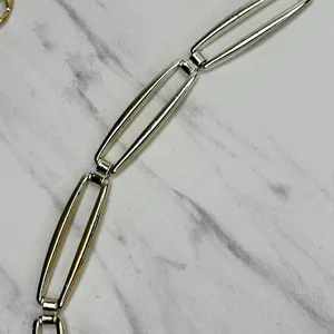 Skinny Silver Gold Chain Link Belt Large XL Two Tone ✨ thumbnail 9