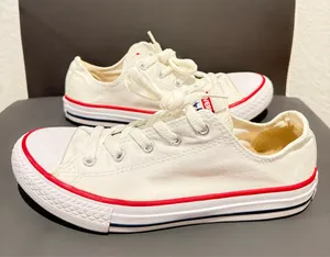 Converse All Star White Low Top Sneaker Youth Size 3/Woman’s 4.5 thumbnail 1