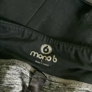 Mono B Womens Space Dye Athletic Workout Shorts Gray‎ Black Size L Side Pockets thumbnail 4