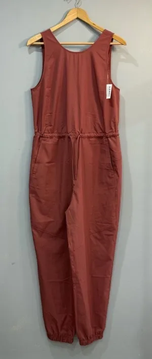 Coral Old Navy Drawstring Waist Jumpsuit Size M NWT thumbnail 1