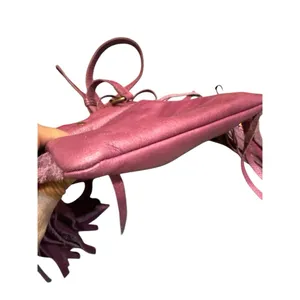 Lucky Brand Leather Fringe Crossbody Shoulder Bag Brown Boho Hippie‎ Plum thumbnail 3