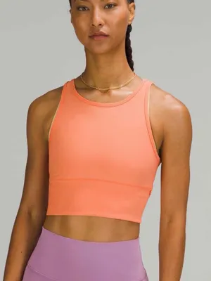 Lululemon Ribbed Power Pivot Cropped Tank Golden Apricot thumbnail 1