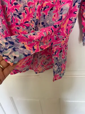 Lilly Pulitzer Hot Pink, Lavender & Coral Floral V-Neck Tunic thumbnail 5