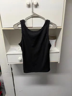 Intimately Free People Top Black Tank Ribbed thumbnail 2