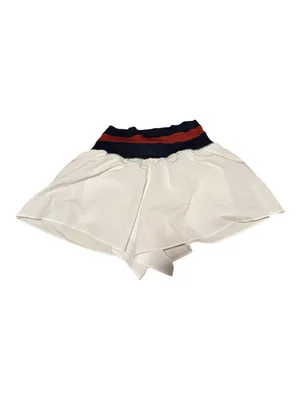 Aerie White Flowy Athletic Shorts Navy Red Crossover Waist Size XS thumbnail 3