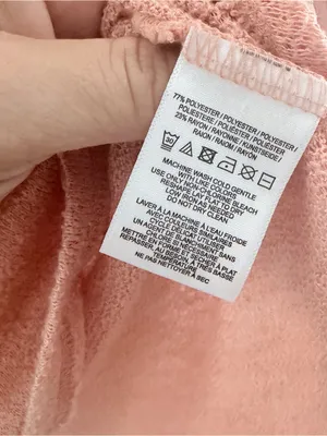 Free People Beach Peach Knit Dolman Sleeve Top Medium thumbnail 4