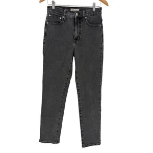 Madewell The Perfect‎ Vintage Jean Womens 25 Black High Rise Straight Leg Denim thumbnail 3