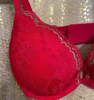 Victoria’s Secret Dream Angels Red Gold Lace Push Up Bra 32DD thumbnail 3