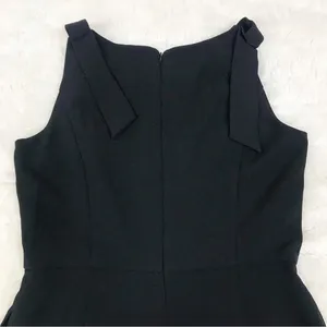 JULIA JORDAN Black Sleeveless Wide Leg Scoop‎ Neck Jumpsuit Bow Shoulder Size 6 thumbnail 9