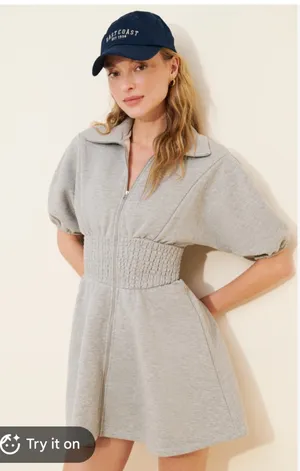 Anthropologie Daily Practice Smocked Waist Mini Dress thumbnail 1