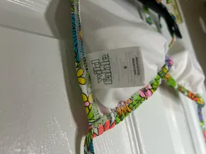 Target multi colored bikini top with tie around waste strap thumbnail 3