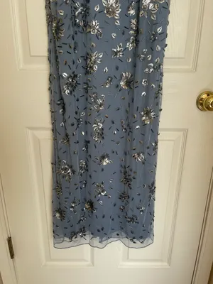Floral Embellished Scoop Neck Evening Gown thumbnail 7