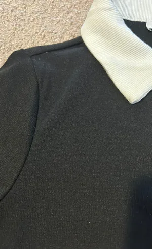 Urban Romantics Black Shirt With White Color thumbnail 7