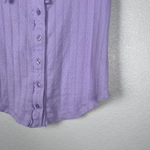 Aerie Women's Scoop Neck Short Sleeve Tee Purple Sz S thumbnail 4