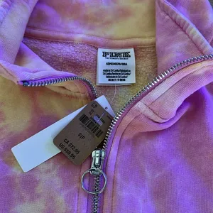 Victoria’s Secret Pink oversized Pink Tie dyed Sweatshirt, size Small, NWT thumbnail 6