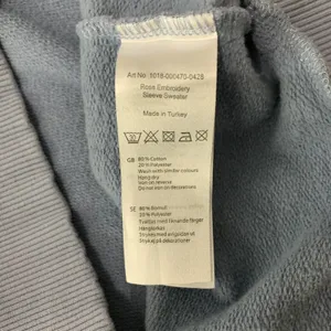 NA KD Blue Sweatshirt Medium Minimalist Pullover Crewneck‎ Cozy thumbnail 6