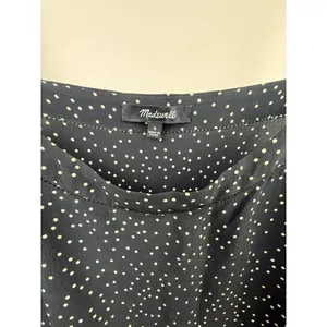 Madewell Black Polka Dot Sleeveless Camisole Tank Top - Size - 8 thumbnail 4