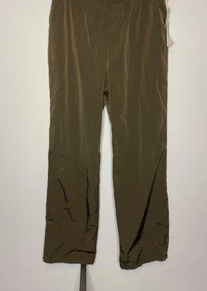 Good American Wide Leg Track Pants MEDIUM Mocha Pull On Casual Athletic Gym thumbnail 4