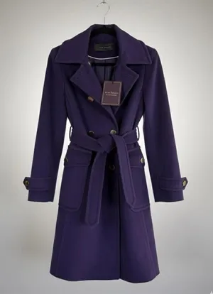 💜 Designer Luxury: Elie Tahari Loro Piana Wool Coat thumbnail 1