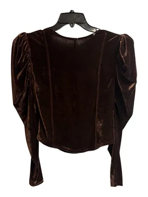 Free People Hold Me Up Cropped Velvet Corset-Like Top Size Medium thumbnail 4