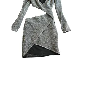 Michael Costello x Revolve Jeanne Mini Dress in Silver Size: XS NEW‎ thumbnail 3
