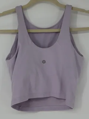 Lululemon Align High-Neck Tank Top Light Purple Lavender Size 4 Cropped Active thumbnail 6