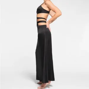 NWT‎ SKIMS Sand Washed Silk Strappy Cut Out Slip Dress Back Sz Large thumbnail 2
