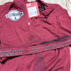 Helly Hansen Lifa Merino Seamless 1/2 Zip Womens Large Burgundy 48344-117 Audi thumbnail 6