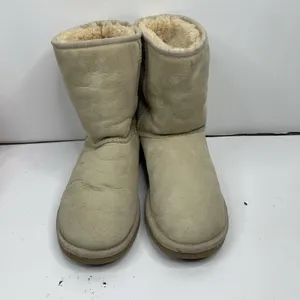 UGG Australia Size‎ 6 Boots Classic Short Beige Suede Leather Sheepskin Women’s thumbnail 4